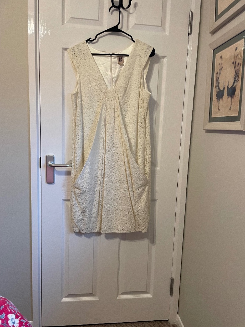 Anne Klein size 14 cream lace dress